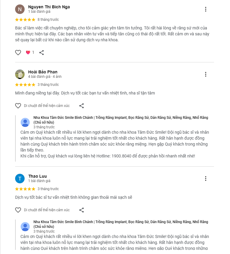 Đánh giá từ khách hàng