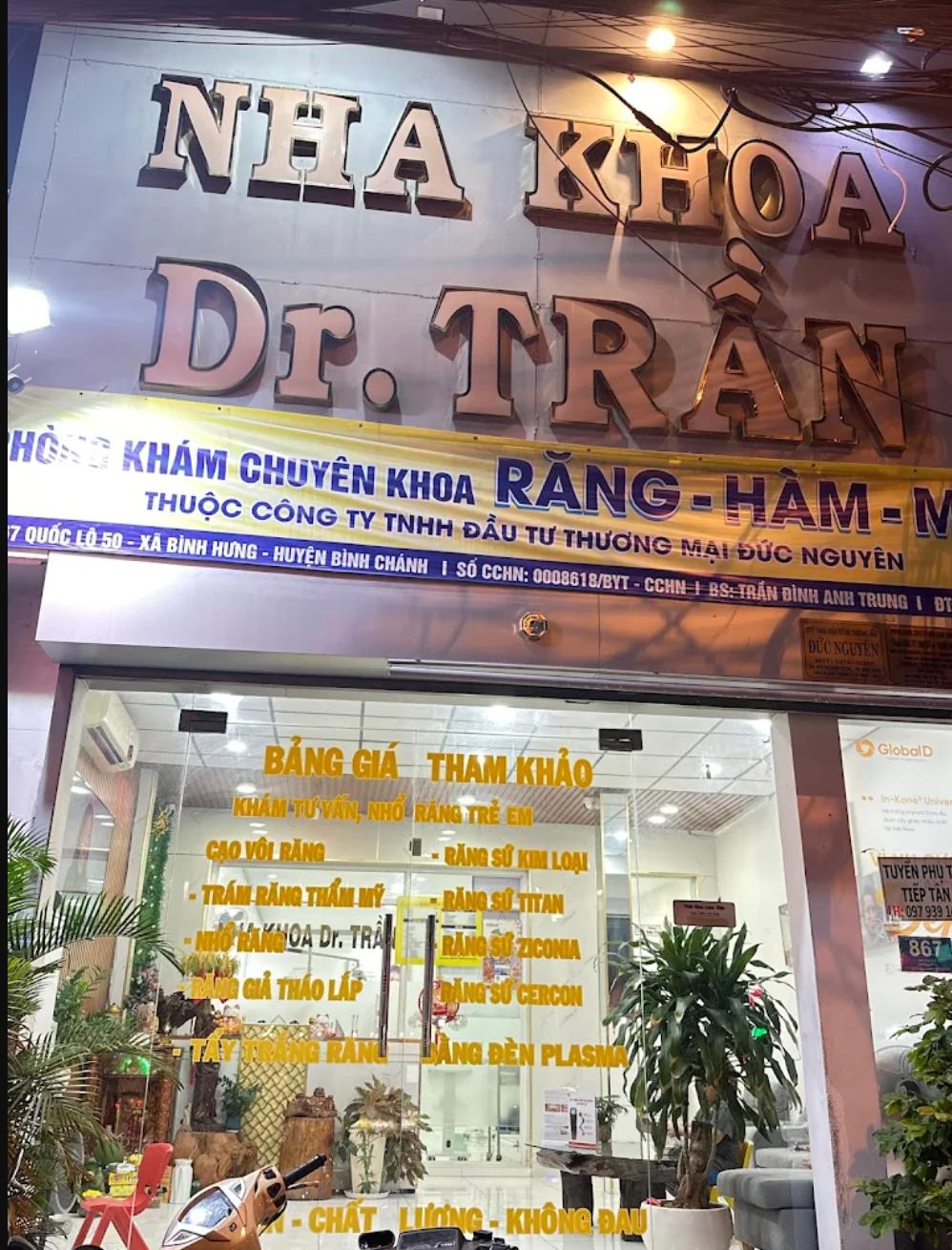 Dr. Trần là cơ sở quy mô vừa, phù hợp với những khách hàng tìm kiếm nơi thăm khám định kỳ 