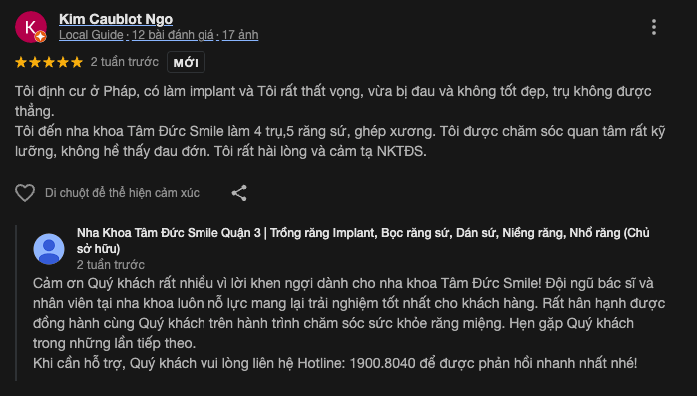 Đánh giá từ khách hàng