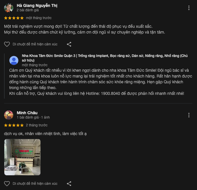 Đánh giá từ khách hàng