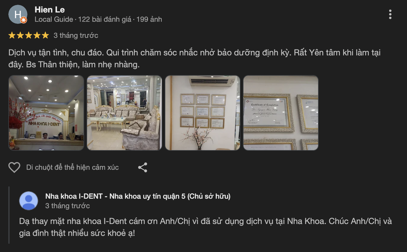 Đánh giá từ khách hàng