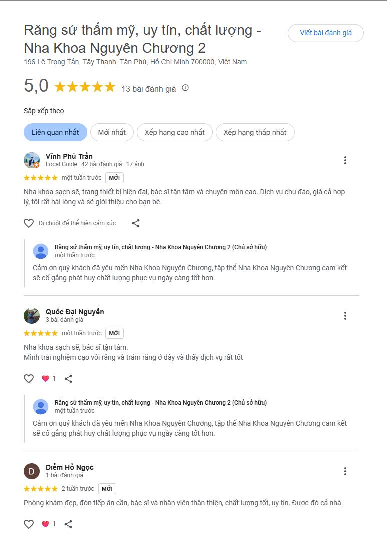 Đánh giá từ khách hàng