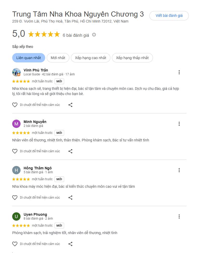 Đánh giá từ khách hàng