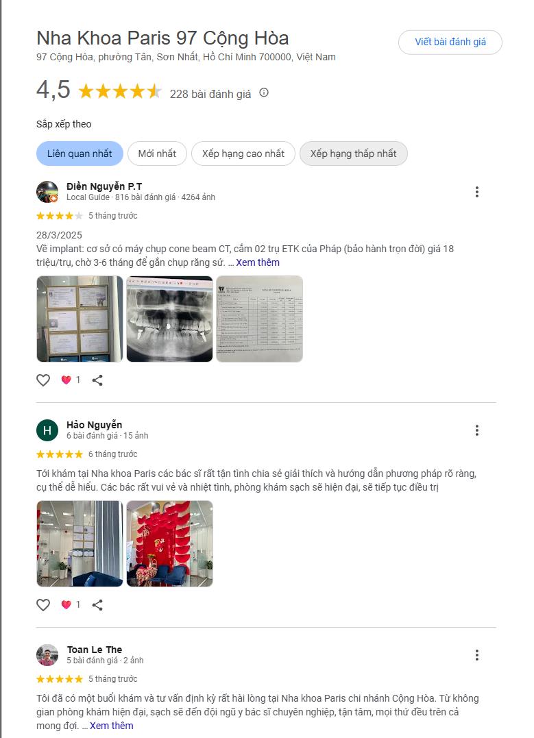 Đánh giá từ khách hàng