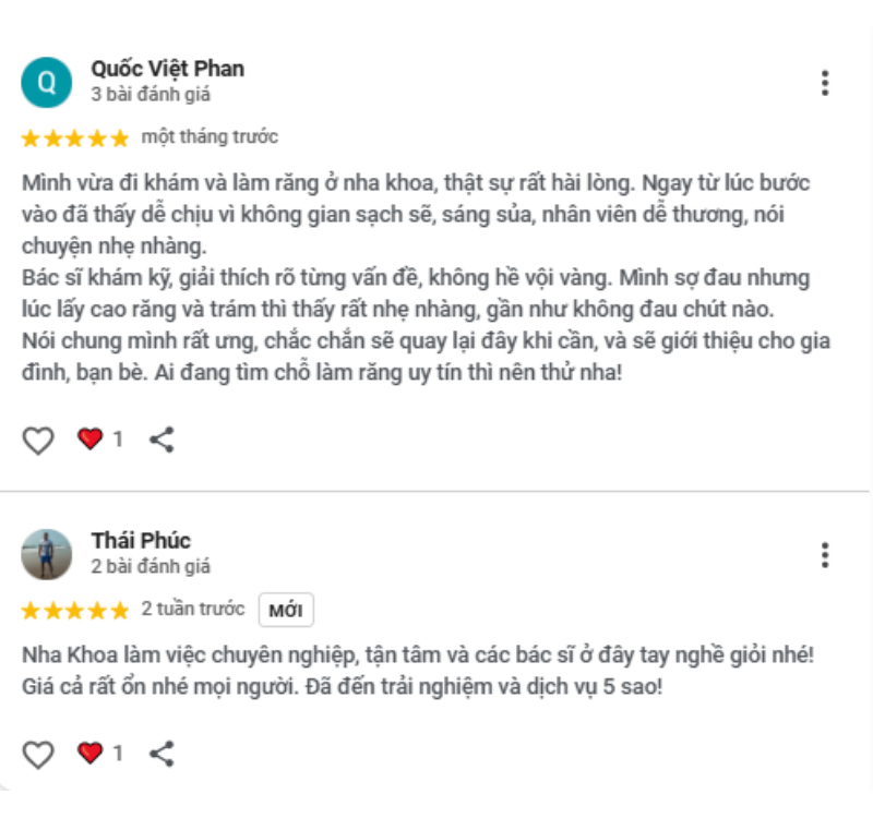 Đánh giá của khách hàng