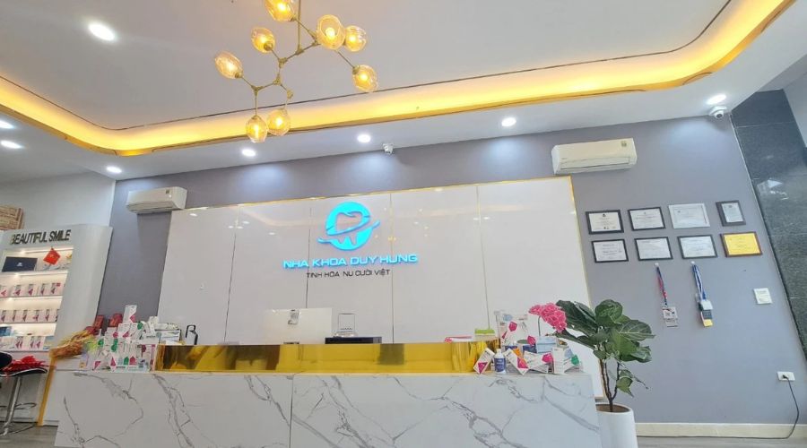 Nha khoa Duy Hưng là một trong những phòng khám nha khoa uy tín tại Hà Nội với cơ sở khang trang, sạch đẹp