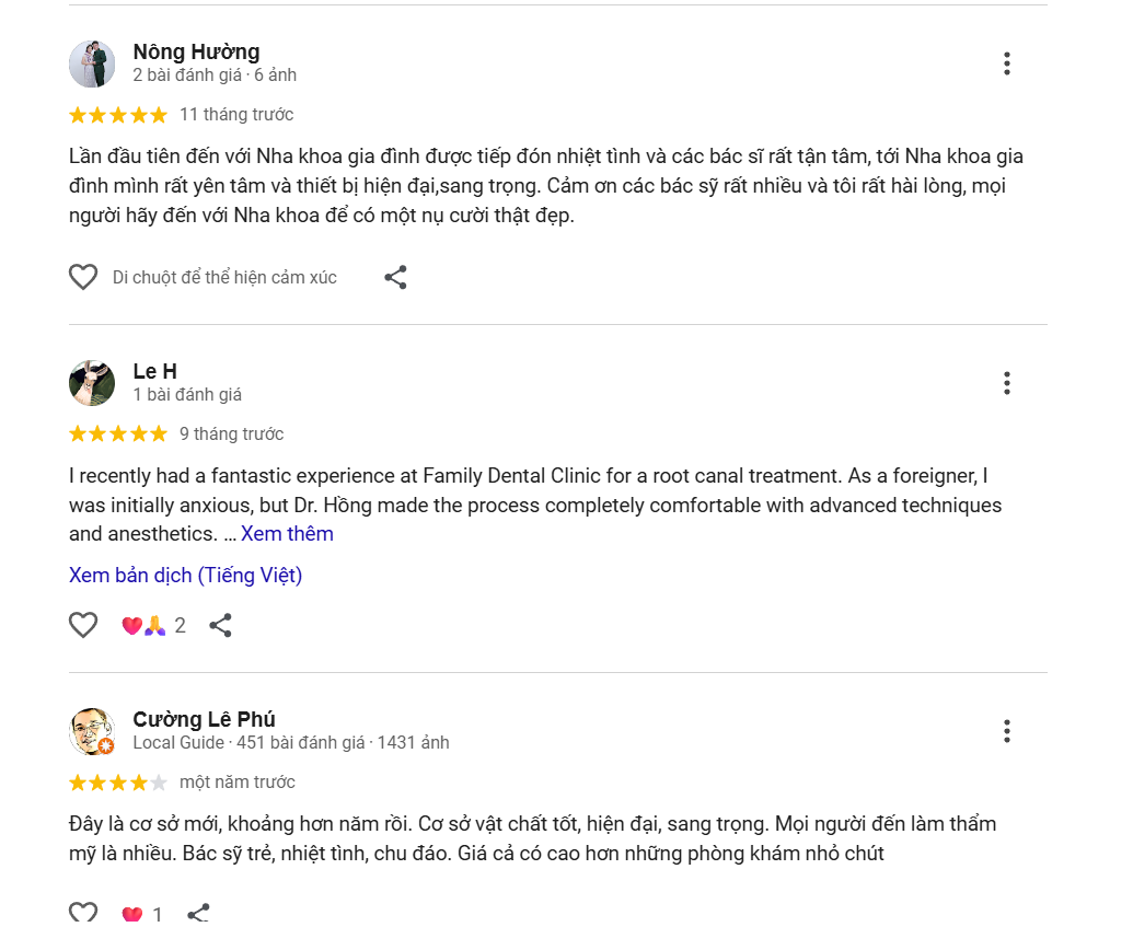 Đánh giá về Gia Đình