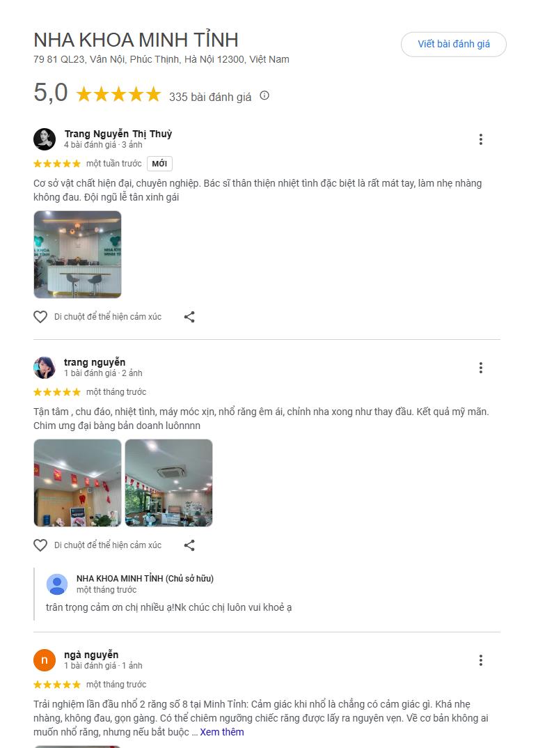 Đánh giá về Minh Tỉnh