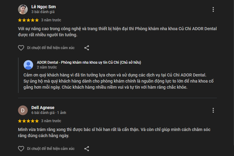 Nhận xét về ADOR Dental