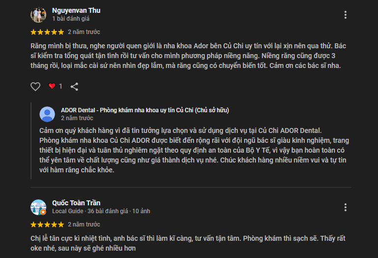 Nhận xét về ADOR Dental
