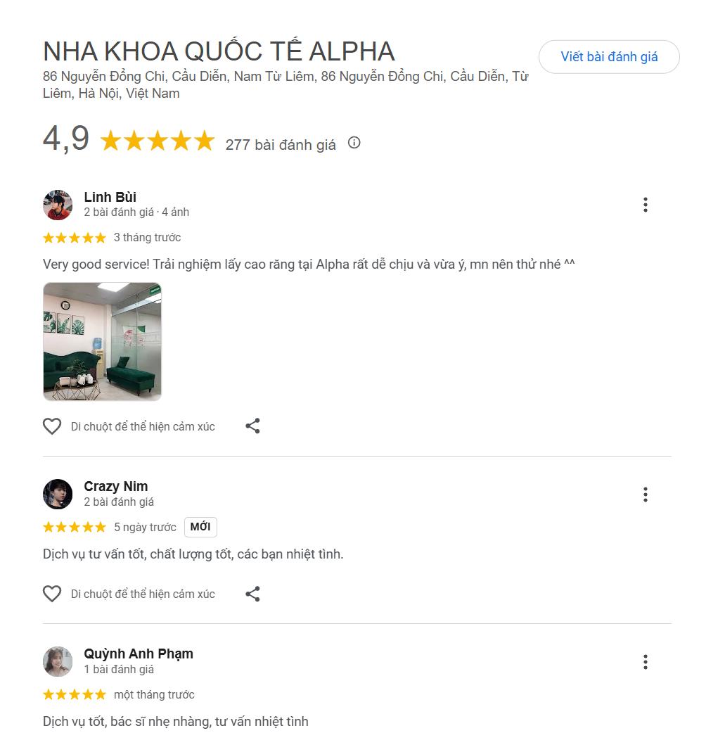 Đánh giá về Alpha