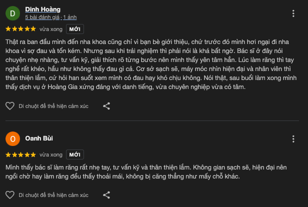 Đánh giá về Hoàng Gia