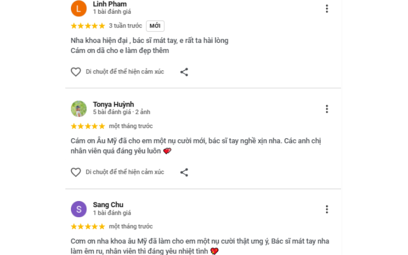 Nhận xét về Âu mỹ Platium