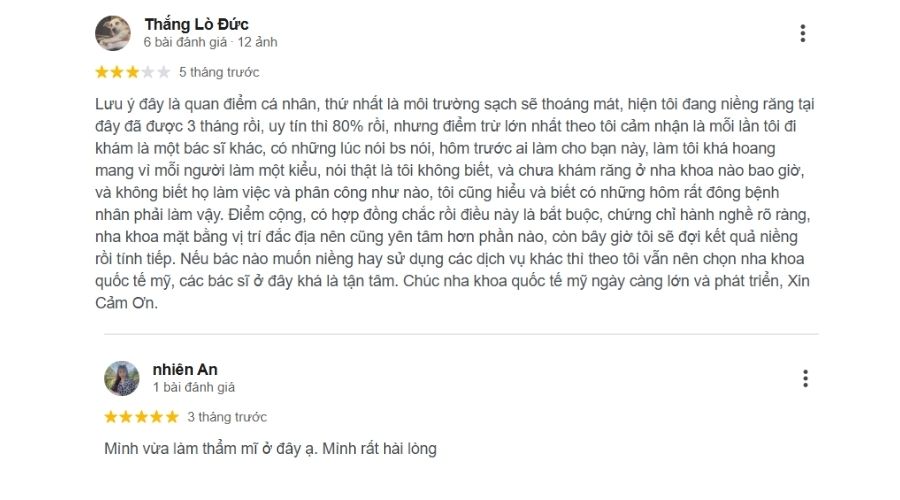 Đánh giá về Quốc tế Mỹ