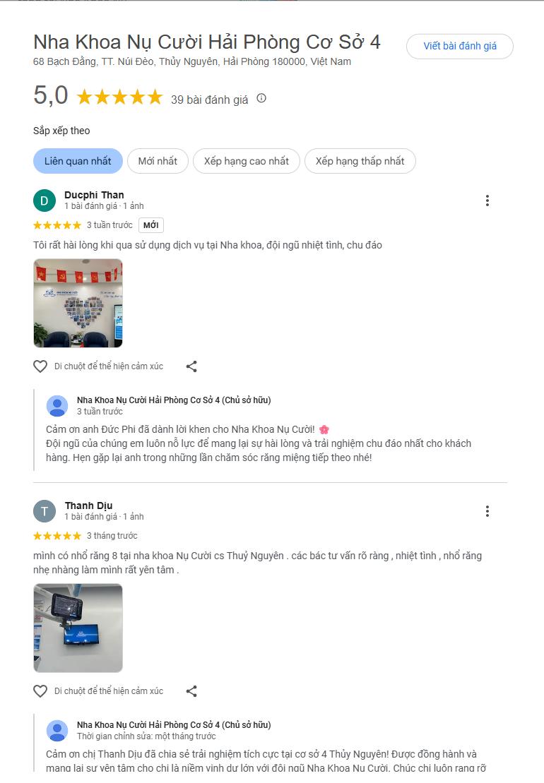 Đánh giá về Nụ Cười Hải Phòng