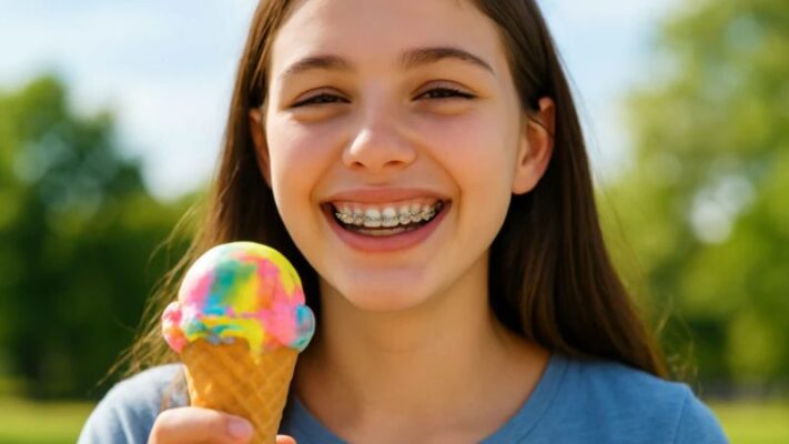 Niềng răng có được ăn kem không? Kinh nghiệm ăn kem an toàn